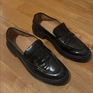 Madewell Black Leather Loafers